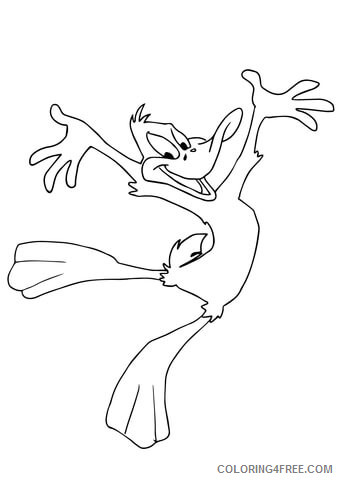 Daffy Duck Coloring Pages Cartoons 1533092709_daffy duck jumping a4 Printable 2020 1970 Coloring4free
