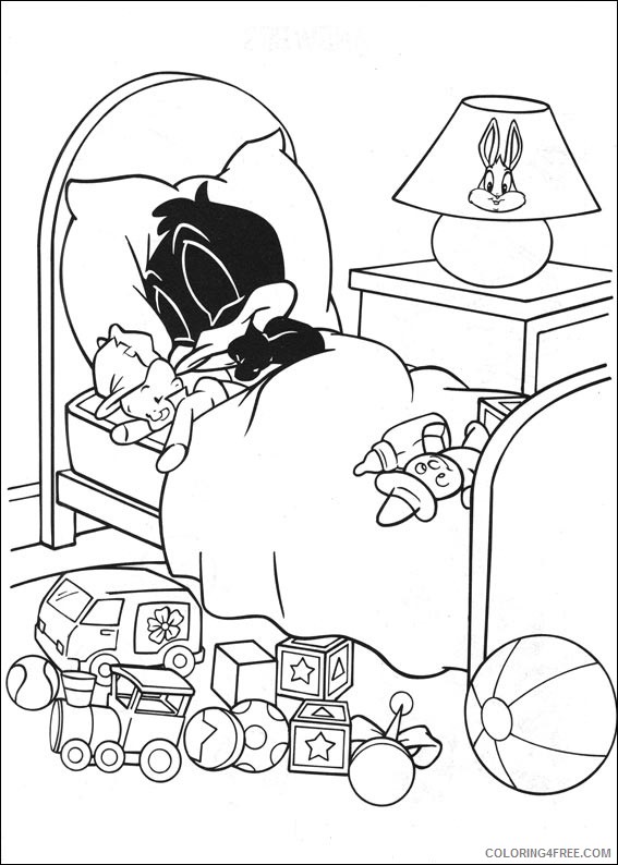 Daffy Duck Coloring Pages Cartoons 1533696472_baby daffy sleeping a4 Printable 2020 1971 Coloring4free