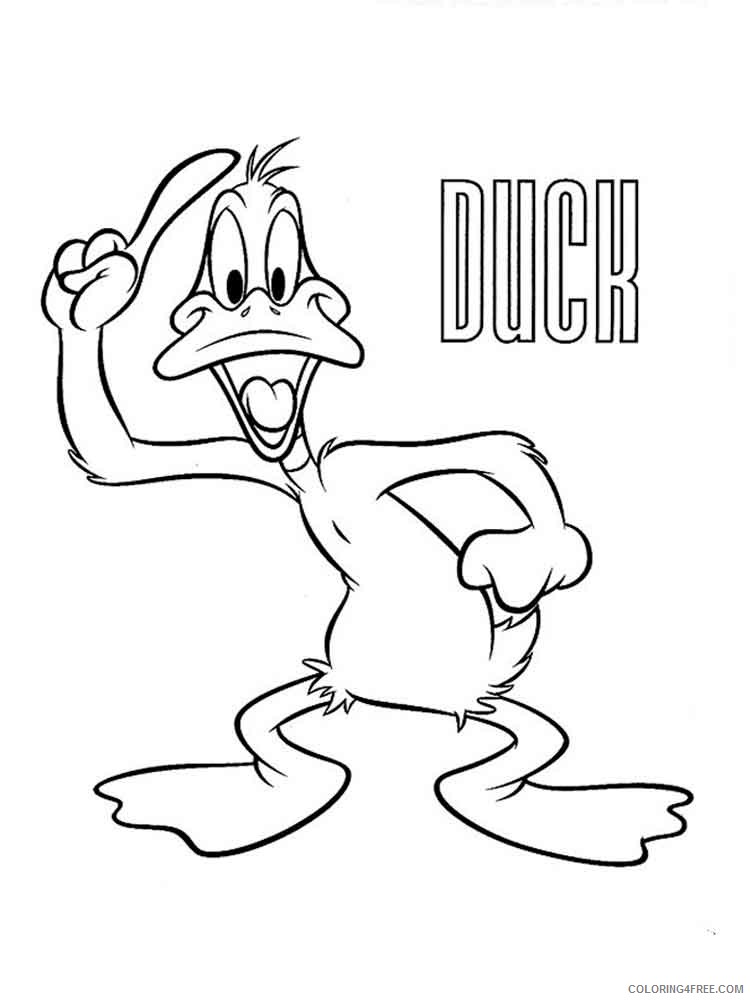Daffy Duck Coloring Pages Cartoons daffy duck 1 Printable 2020 1974 Coloring4free