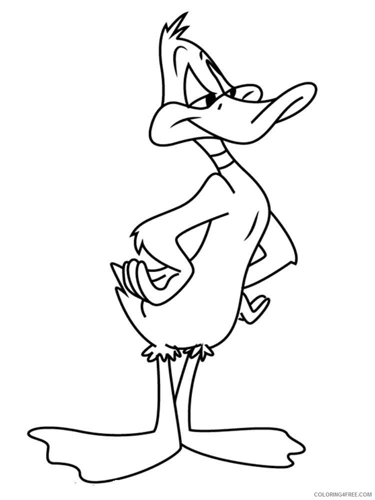 Daffy Duck Coloring Pages Cartoons daffy duck 10 Printable 2020 1975 Coloring4free
