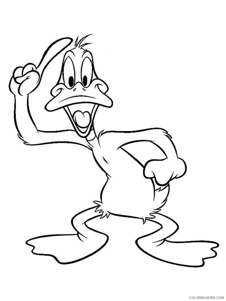 Daffy Duck Coloring Pages Cartoons daffy duck 11 Printable 2020 1976 Coloring4free