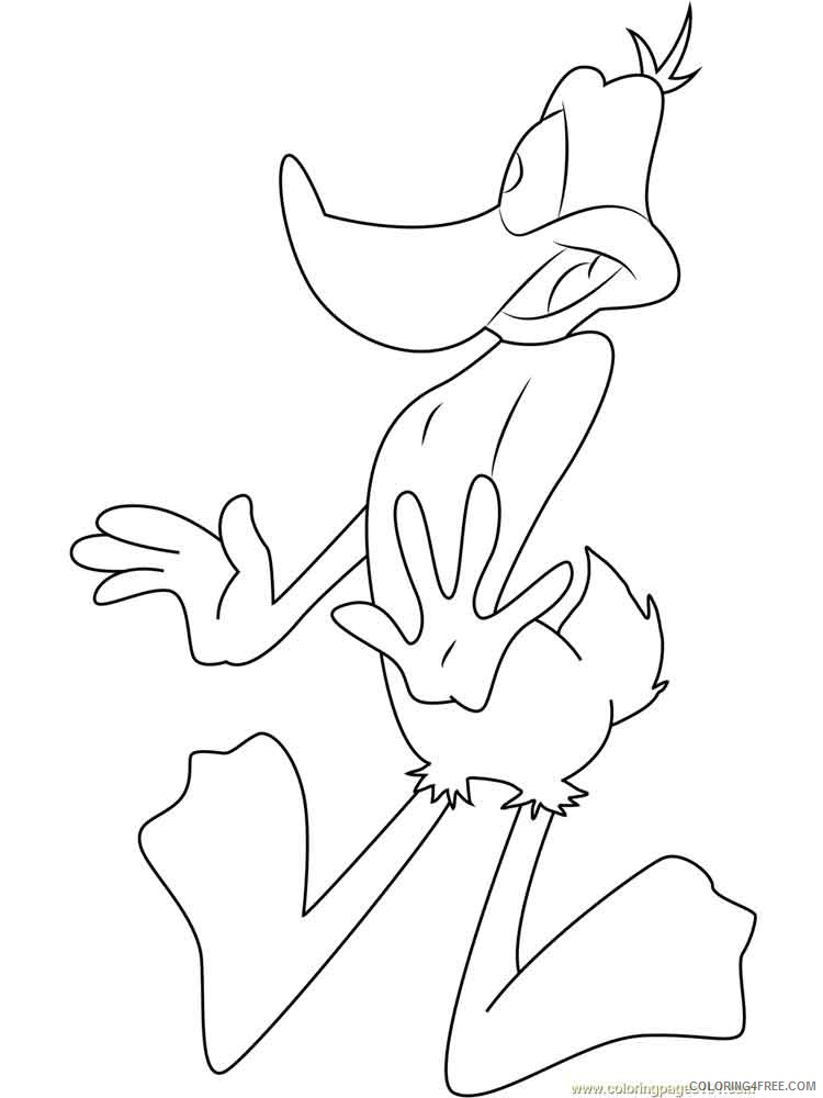 Daffy Duck Coloring Pages Cartoons daffy duck 6 Printable 2020 1981 Coloring4free