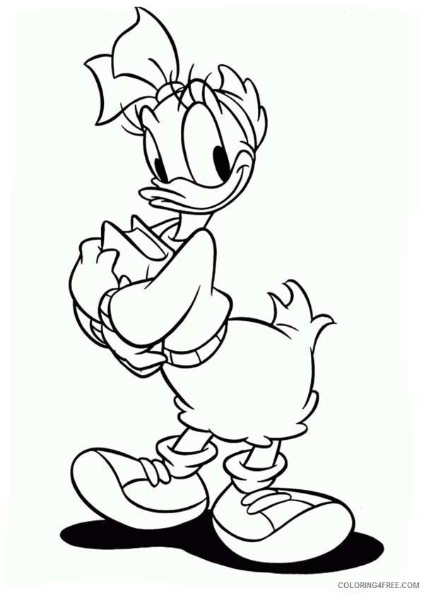 Daisy Duck Coloring Pages Cartoons Daisy Duck Going to School Printable 2020 2003 Coloring4free