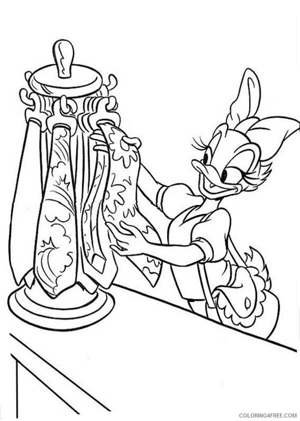 Daisy Duck Coloring Pages Cartoons Daisy Duck Pick a Tie for Birthday Gift Printable 2020 2009 Coloring4free
