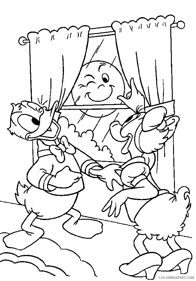 Daisy Duck Coloring Pages Cartoons Donald Duck and Daisy Duck Printable 2020 2022 Coloring4free