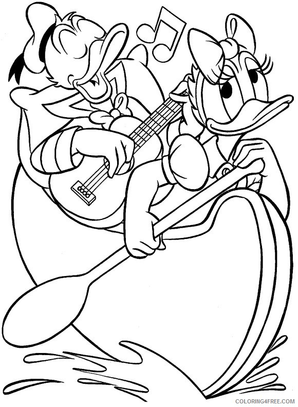 Daisy Duck Coloring Pages Cartoons Donald Duck and Daisy Duck Together Printable 2020 2023 Coloring4free