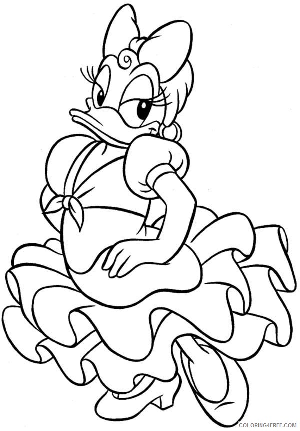 Daisy Duck Coloring Pages Cartoons Princess Daisy Duck Printable 2020 2029 Coloring4free