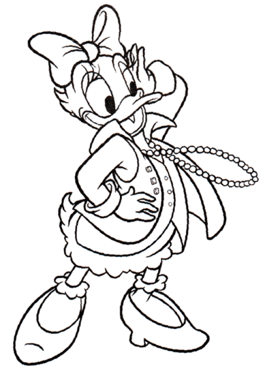 Daisy Duck Coloring Pages Cartoons daisy duck 4 Printable 2020 1999 Coloring4free