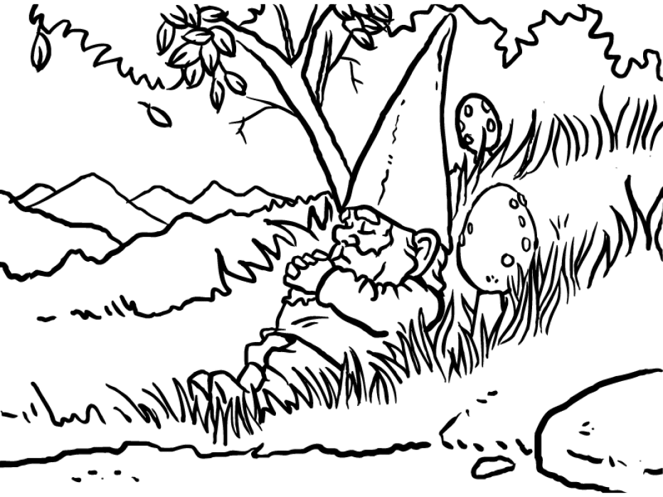 David the Gnome Coloring Pages Cartoons gnome 4 Printable 2020 2038 Coloring4free