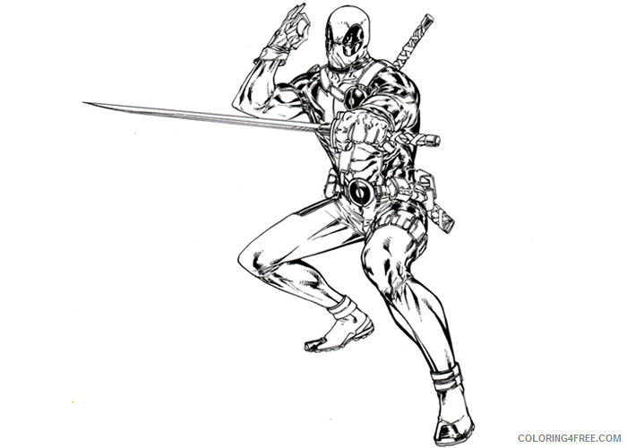 Deadpool Coloring Pages Superheroes Printable 2020 Coloring4free