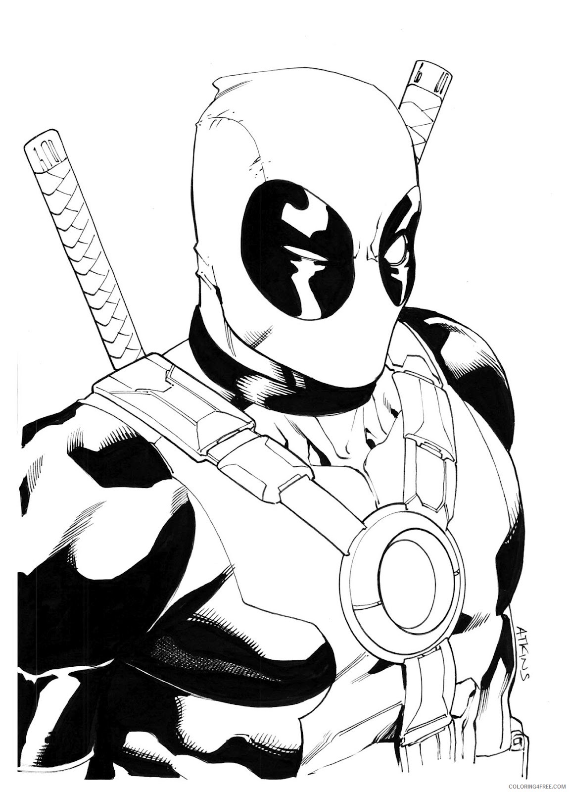 Deadpool Coloring Pages Superheroes Printable 2020 Coloring4free