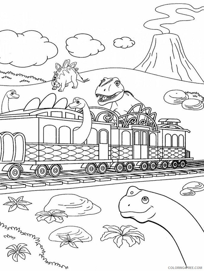 Dinosaur Train Coloring Pages Cartoons Dinosaur Train Printable 2020 2260 Coloring4free