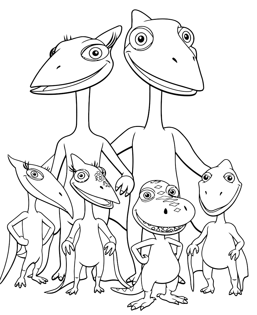Dinosaur Train Coloring Pages Cartoons Pteranodon Family Dinosaur Train Printable 2020 2272 Coloring4free