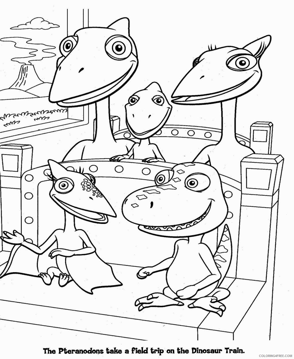 Dinosaur Train Coloring Pages Cartoons The Pteranodons Dinosaur Train Printable 2020 2275 Coloring4free
