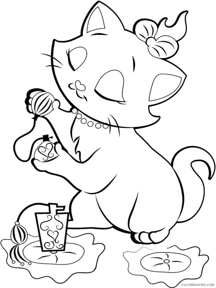 Disney Marie Cat Coloring Pages Cartoons disney marie cat 1 Printable 2020 2290 Coloring4free