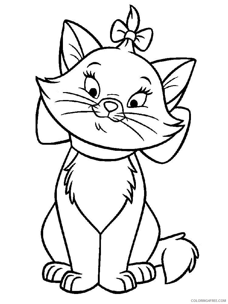 Disney Marie Cat Coloring Pages Cartoons disney marie cat 13 Printable 2020 2292 Coloring4free