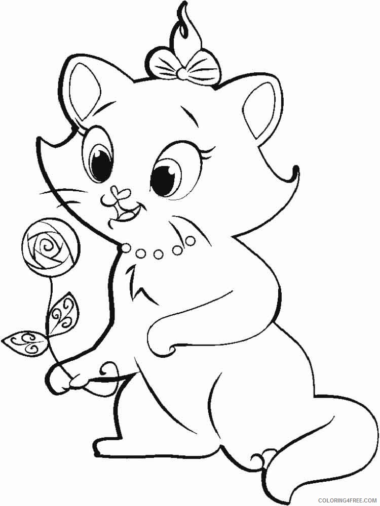 Disney Marie Cat Coloring Pages Cartoons disney marie cat 2 Printable 2020 2293 Coloring4free