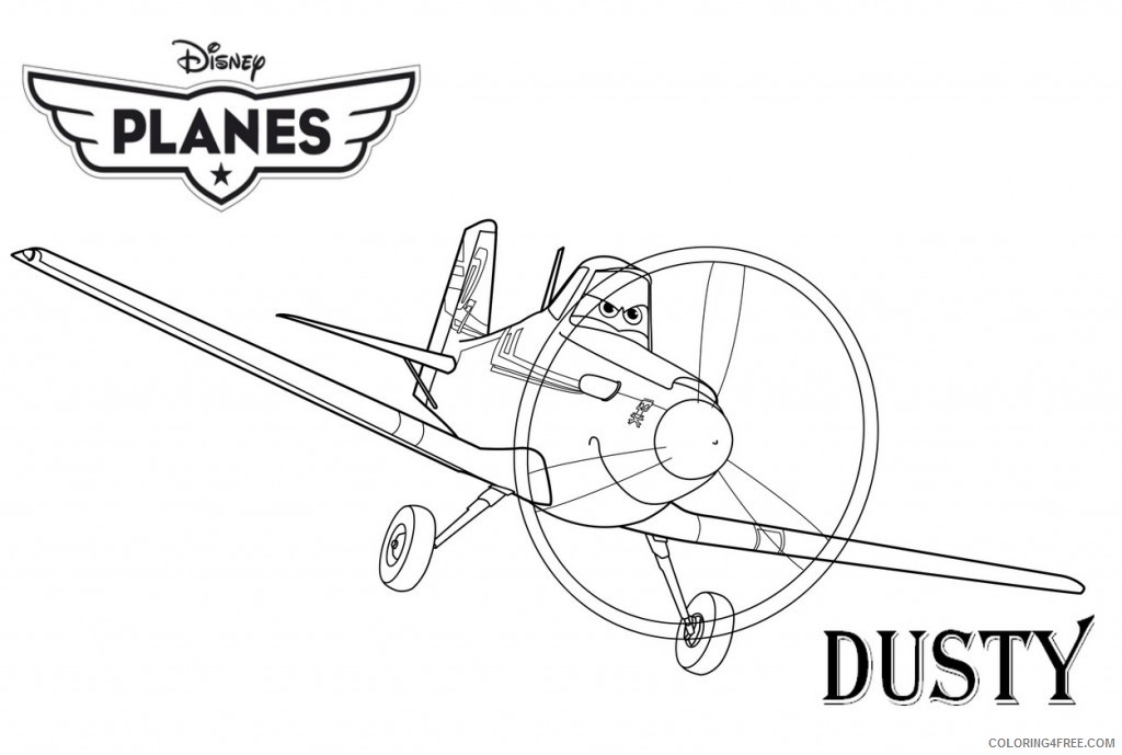 Disney Planes Coloring Pages Cartoons Dusty Planes Printable 2020 2329 Coloring4free Coloring4free Com