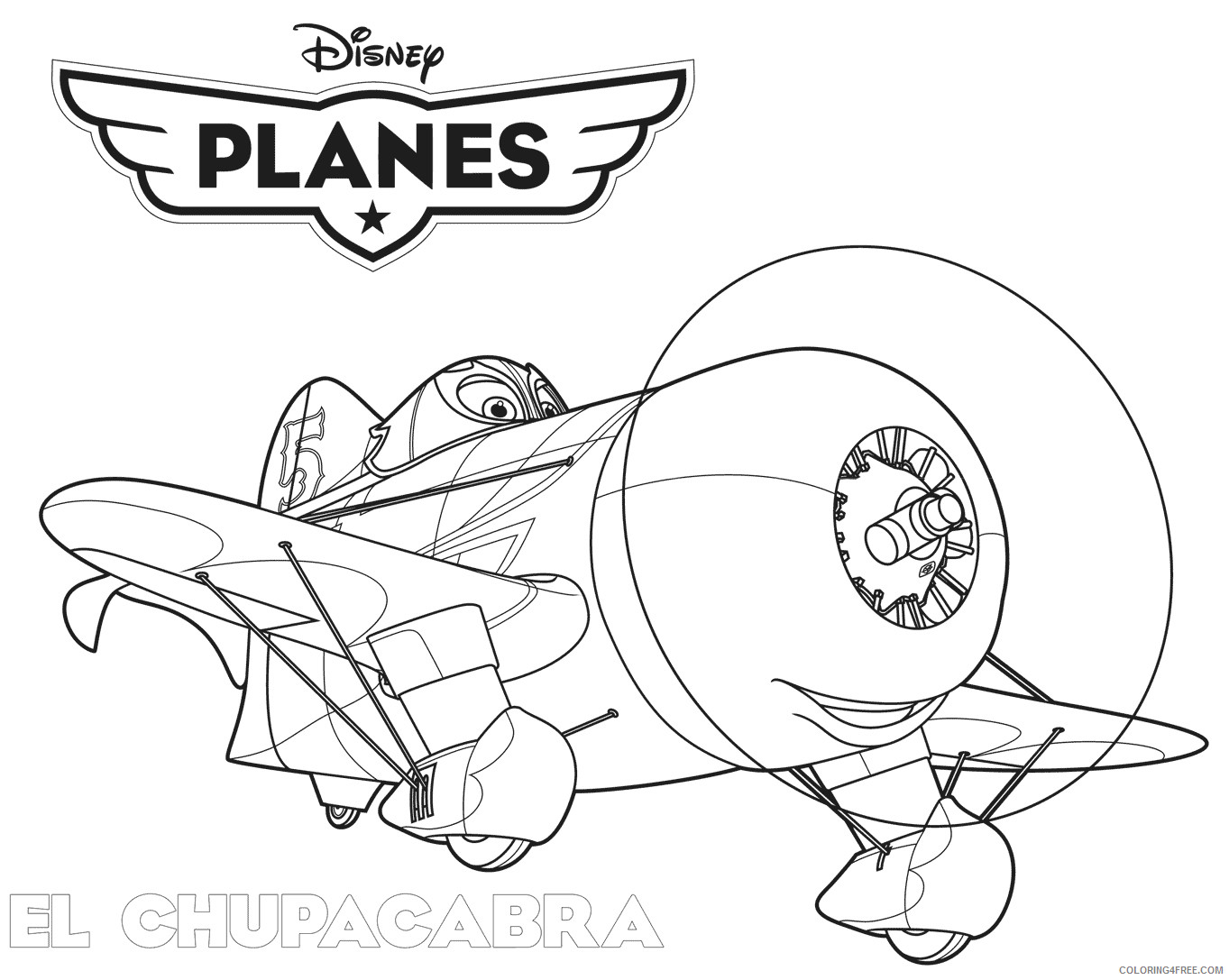 Disney Planes Coloring Pages Cartoons El Chupacabra Planes Printable 2020 2330 Coloring4free