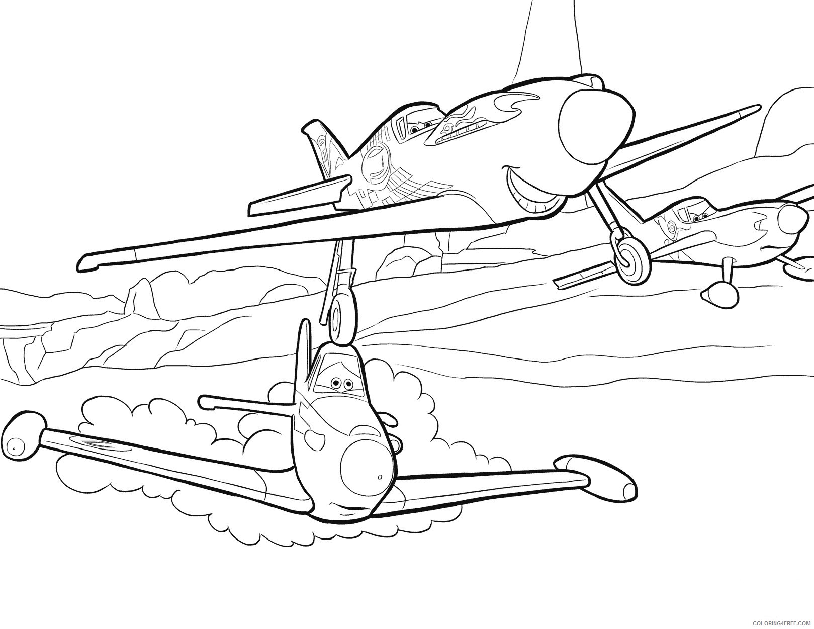 Disney Planes Coloring Pages Cartoons Free Planes Printable 2020 2332 Coloring4free Coloring4free Com