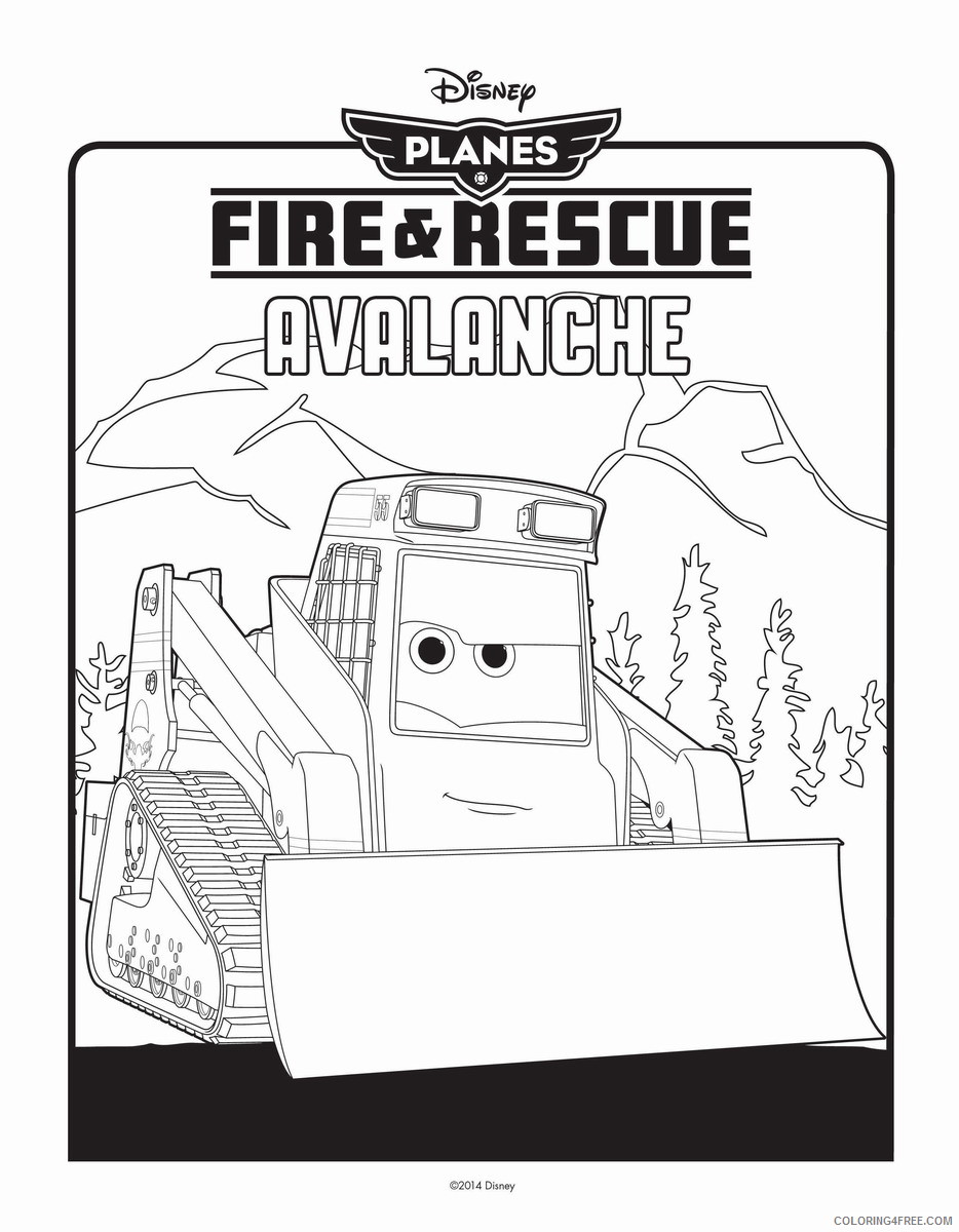 Disney Planes Coloring Pages Cartoons planes fire and rescue colouring avalanche Printable 2020 2351 Coloring4free