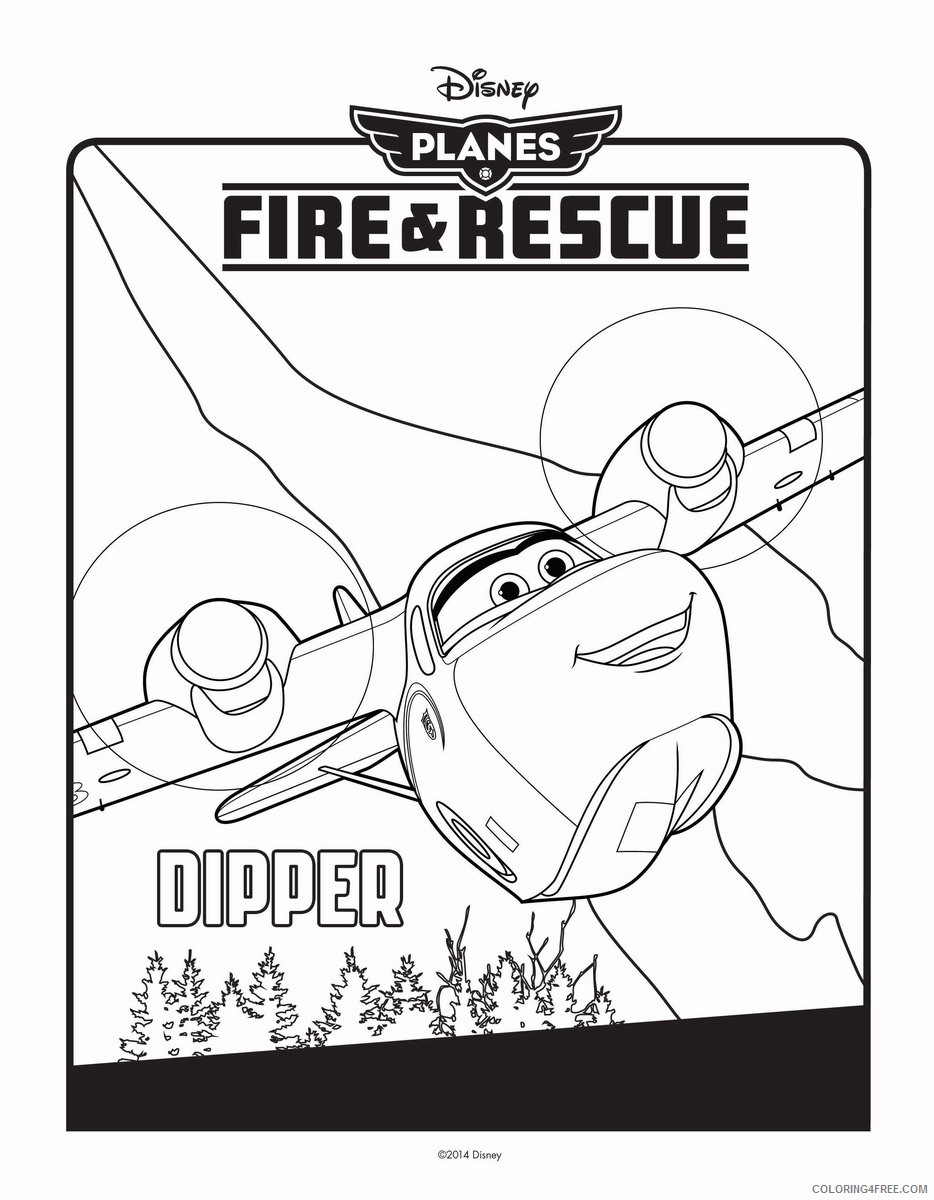 Disney Planes Coloring Pages Cartoons planes fire and rescue colouring dipper Printable 2020 2354 Coloring4free