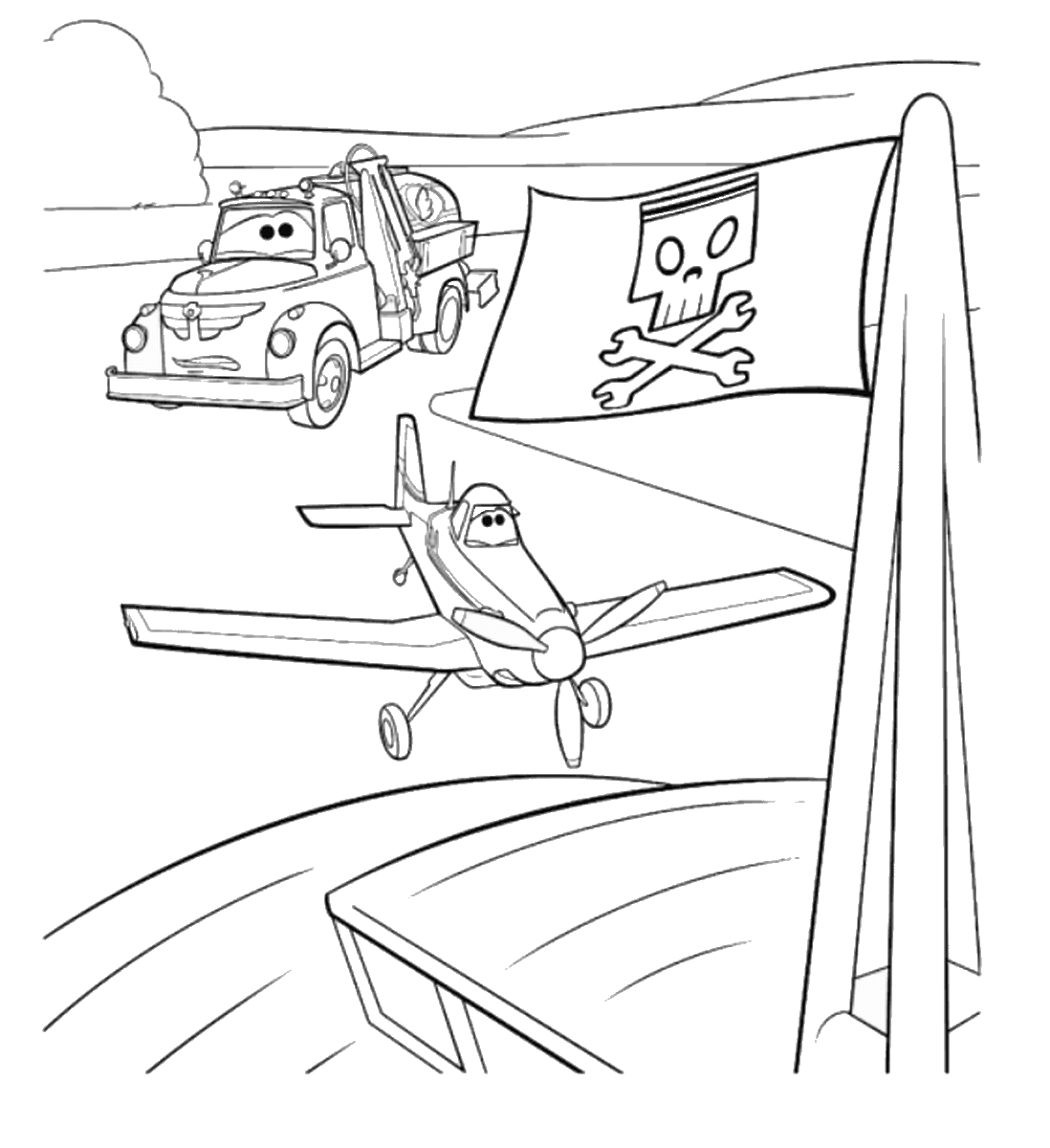 Disney Planes Coloring Pages Cartoons planes_disney11 Printable 2020 2334 Coloring4free