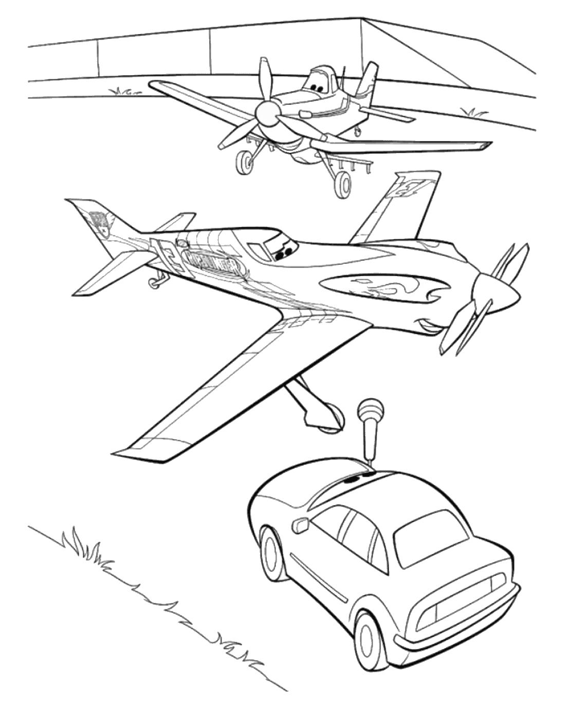 Разукрашки самолеты для мальчиков машины
