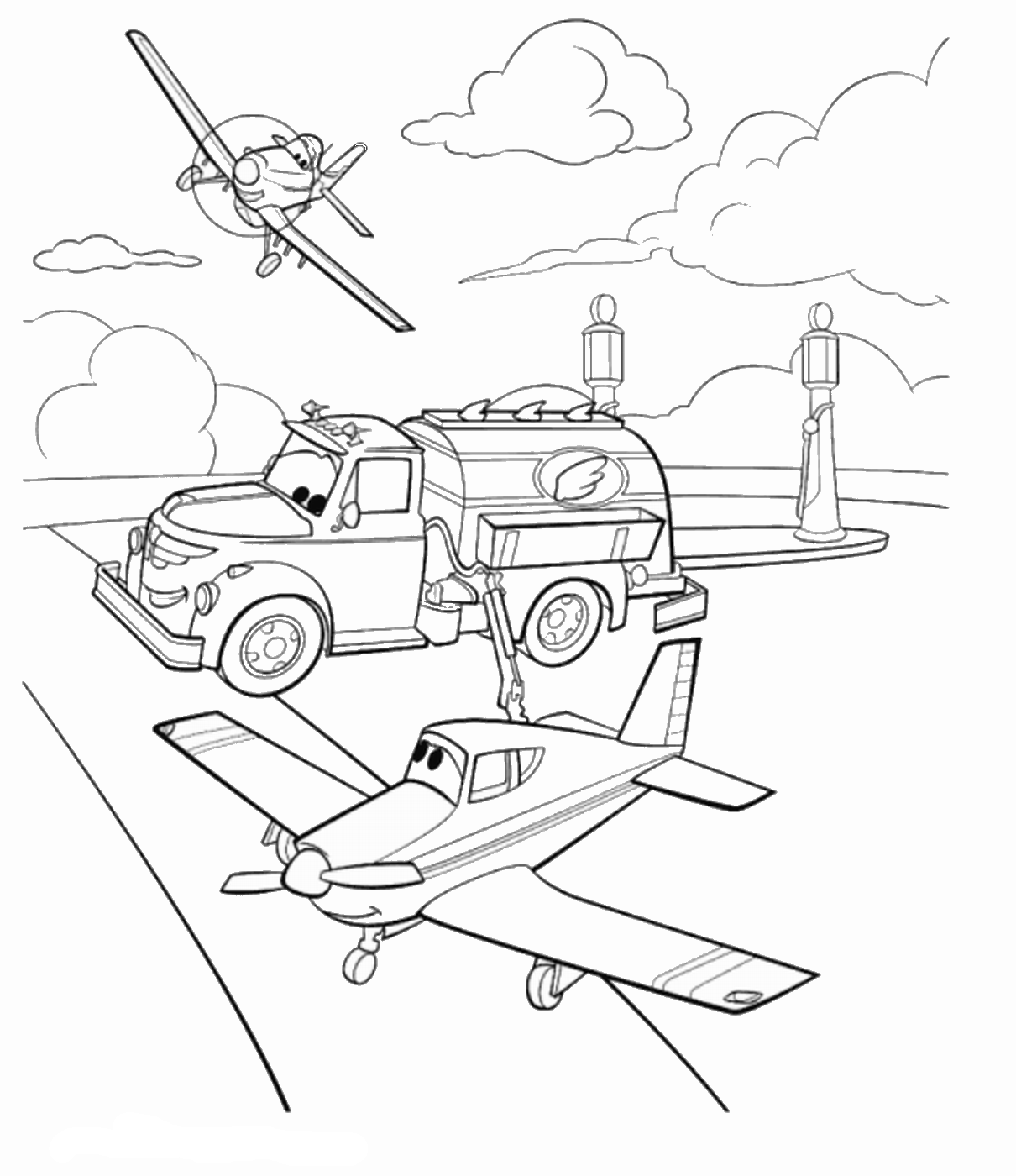 Disney Planes Coloring Pages Cartoons planes_disney7 Printable 2020 2343 Coloring4free