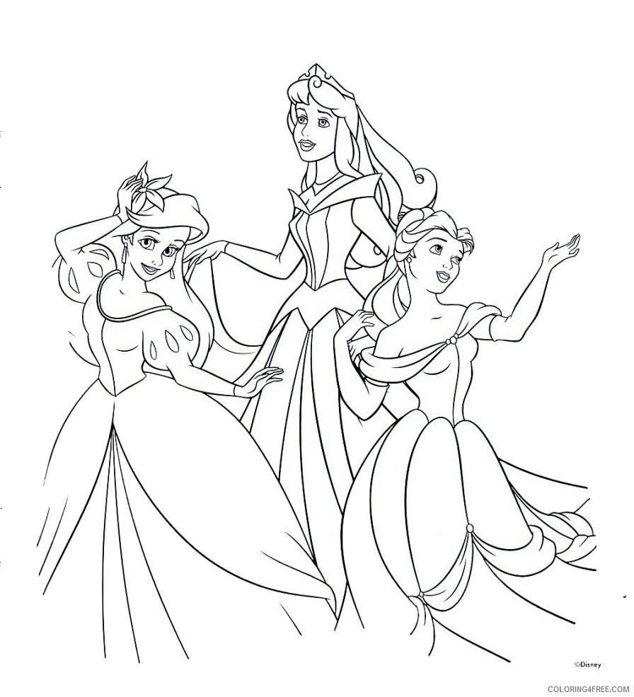 Disney Princess Coloring Pages Cartoons Disney Princesses 2 Printable 2020 2403 Coloring4free