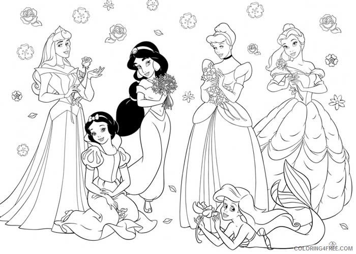 Disney Princess Coloring Pages Cartoons Disney princess 2 Printable 2020 2381 Coloring4free