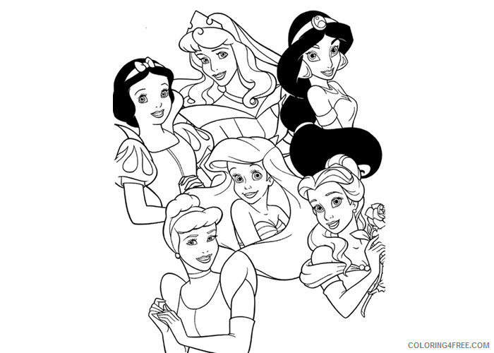 Disney Princess Coloring Pages Cartoons Disney princesses 3 Printable 2020 2404 Coloring4free