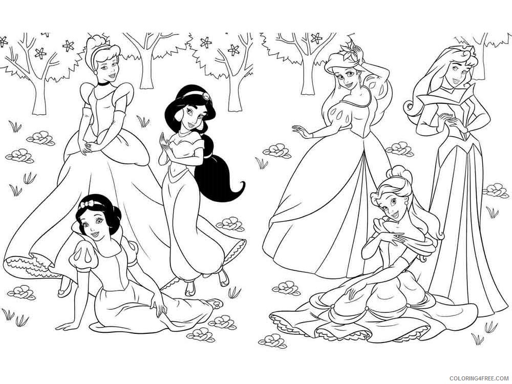 Disney Princess Coloring Pages Cartoons disney princess to print 14 Printable 2020 2390 Coloring4free