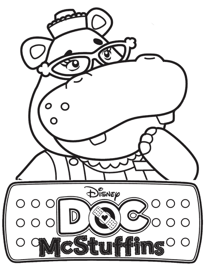 Doc McStuffins Coloring Pages Cartoons Color Hallie Doc McStuffins Printable 2020 2428 Coloring4free