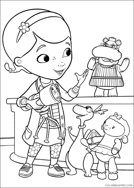 Doc McStuffins Coloring Pages Cartoons Dottie and her Toys Doc McStuffins Printable 2020 2461 Coloring4free