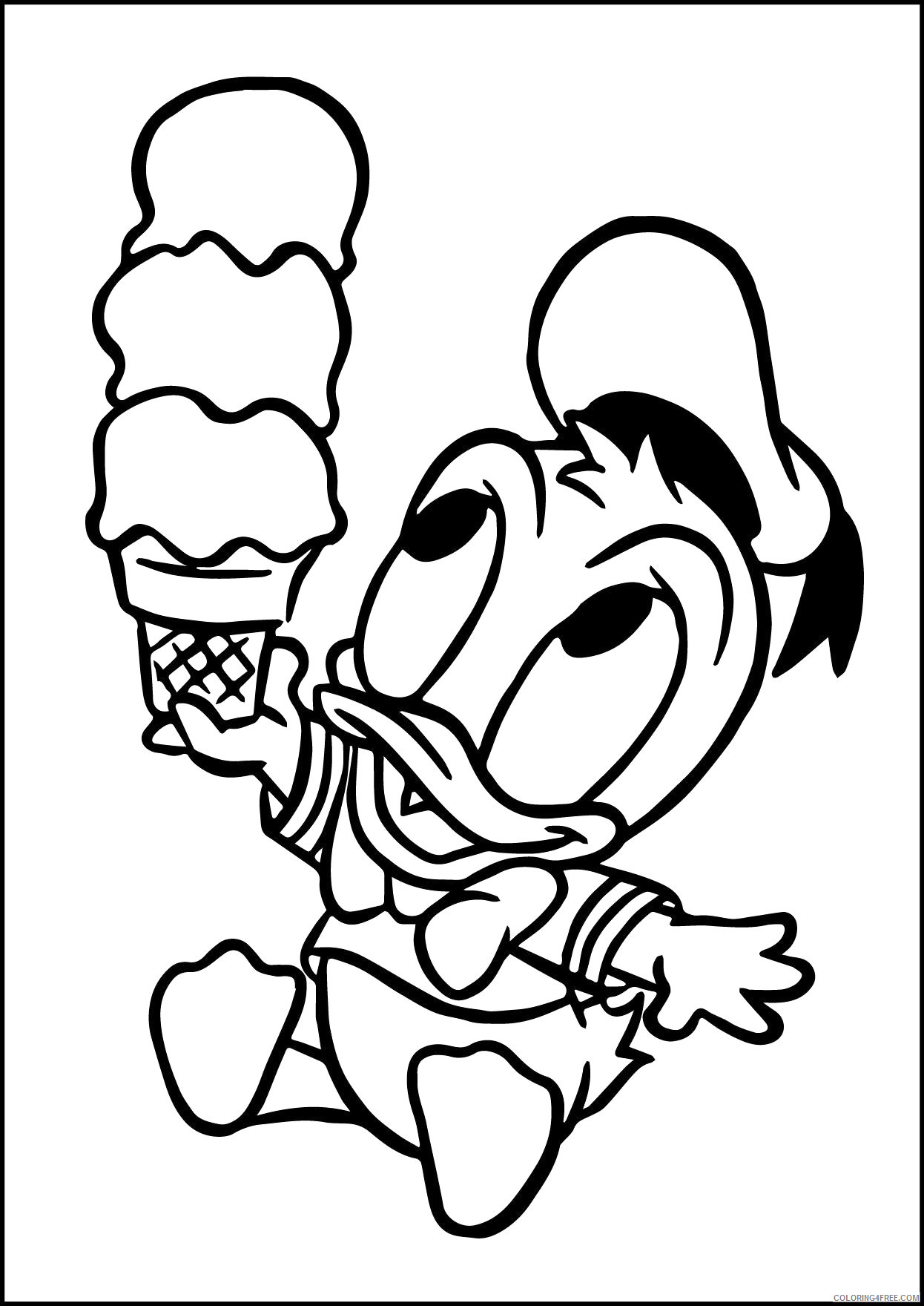 Donald Duck Coloring Pages Cartoons Baby Animal Donald Duck Printable 2020 2503 Coloring4free