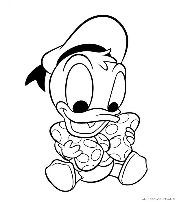 Donald Duck Coloring Pages Cartoons Baby Donald Duck Printable 2020 2504 Coloring4free