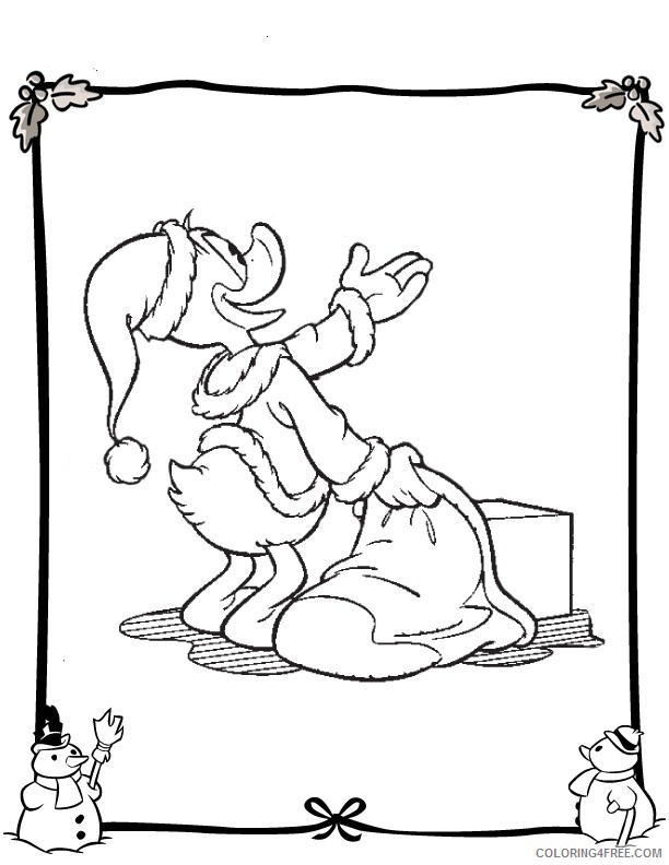 Donald Duck Coloring Pages Cartoons Christmas Donald Duck Printable 2020 2507 Coloring4free