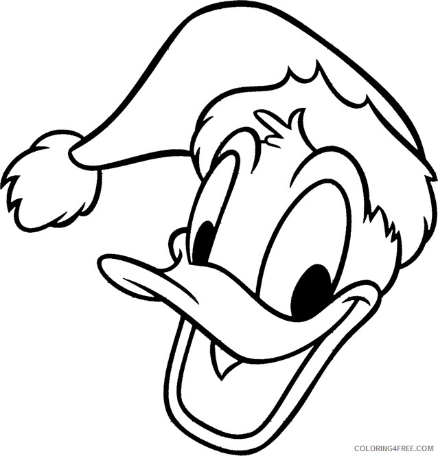Donald Duck Coloring Pages Cartoons Donald Duck Christmas Printable 2020 2545 Coloring4free