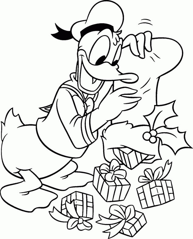 Donald Duck Coloring Pages Cartoons Donald Duck Christmas Stocking Printable 2020 2546 Coloring4free