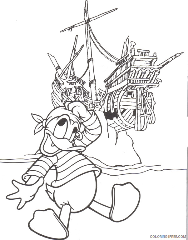 Donald Duck Coloring Pages Cartoons Donald Duck Free Printable 2020 2589 Coloring4free