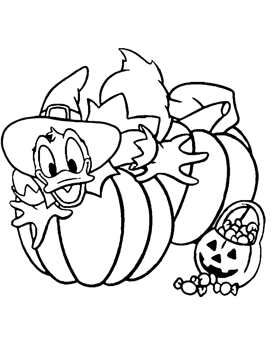 Donald Duck Coloring Pages Cartoons Donald Duck Halloween Printable 2020 2598 Coloring4free