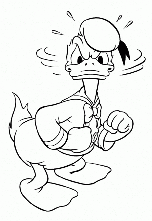 Donald Duck Coloring Pages Cartoons Donald Duck To Print Printable 2020 2593 Coloring4free