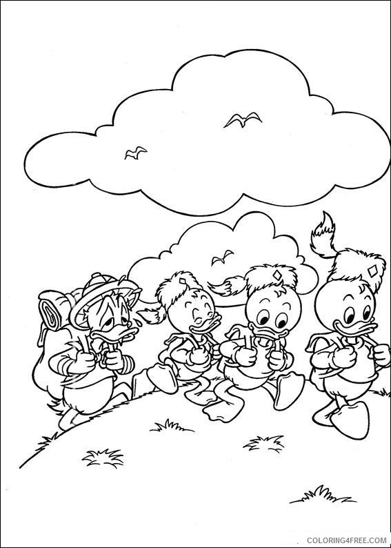 Donald Duck Coloring Pages Cartoons Donald Duck and Family Printable 2020 2530 Coloring4free