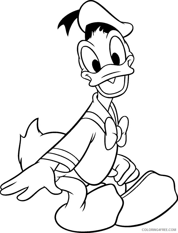 Donald Duck Coloring Pages Cartoons donald duck 48 Printable 2020 2577 Coloring4free