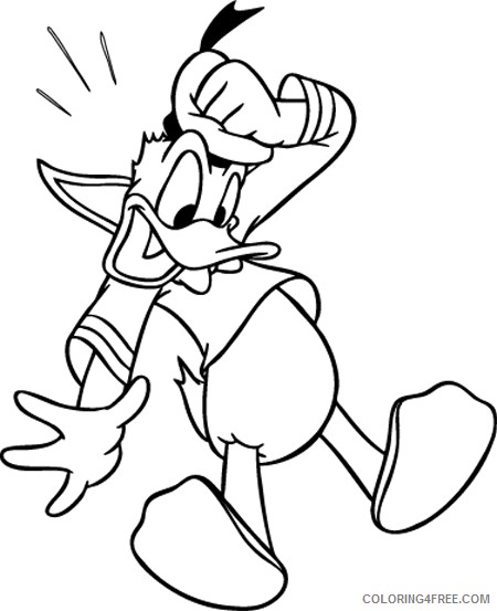 Donald Duck Coloring Pages Cartoons donald duck yUgjF Printable 2020 2543 Coloring4free