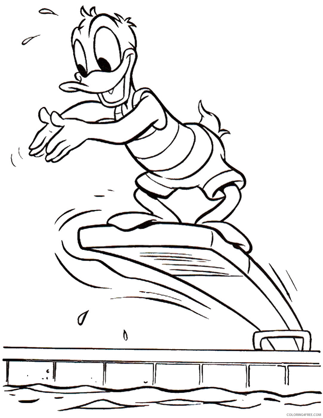 Donald Duck Coloring Pages Cartoons donald_13 Printable 2020 2513 Coloring4free