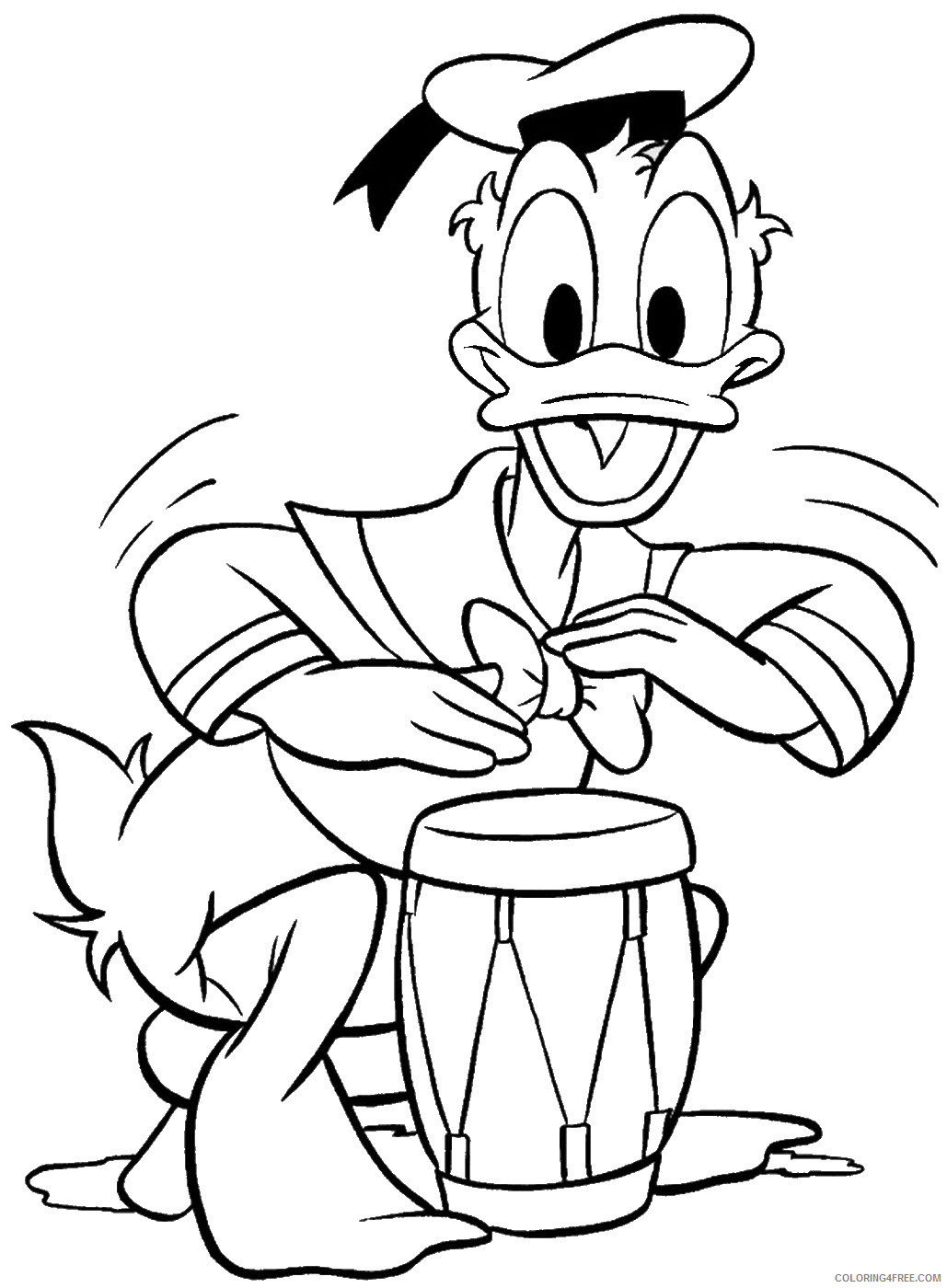 Donald Duck Coloring Pages Cartoons donald_14 Printable 2020 2514 Coloring4free