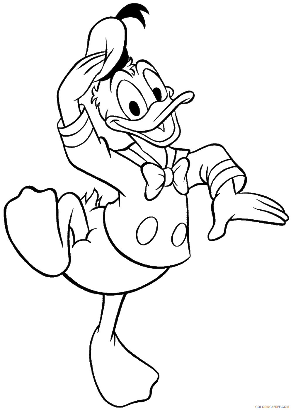 Donald Duck Coloring Pages Cartoons donald_15 Printable 2020 2515 Coloring4free