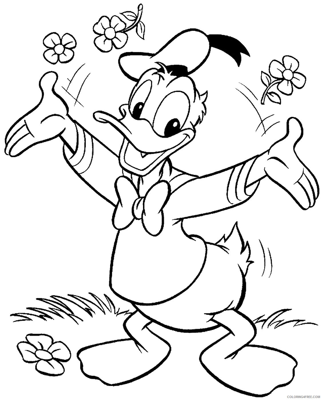 Donald Duck Coloring Pages Cartoons donald_23 Printable 2020 2516 Coloring4free